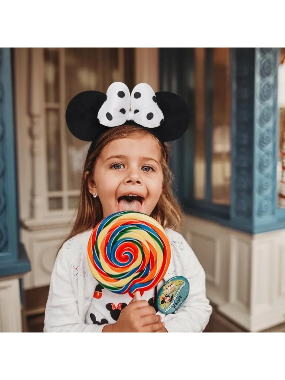 Women Black Polka Dot Bow Mickey Mouse Headband for Cosplay